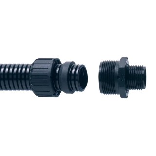 Adaptaflex Black Polyamide 66 Conduit Fitting, 16 mm Nominal Size, PG13.5 Thread, IP68/IP69K/IP67/IP66 Protection PG13