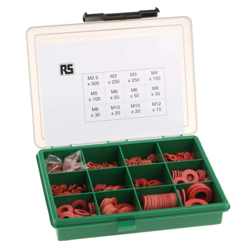 RS PRO 1465 piece Vulcanised Fibre Plain Washer Kit 289-174