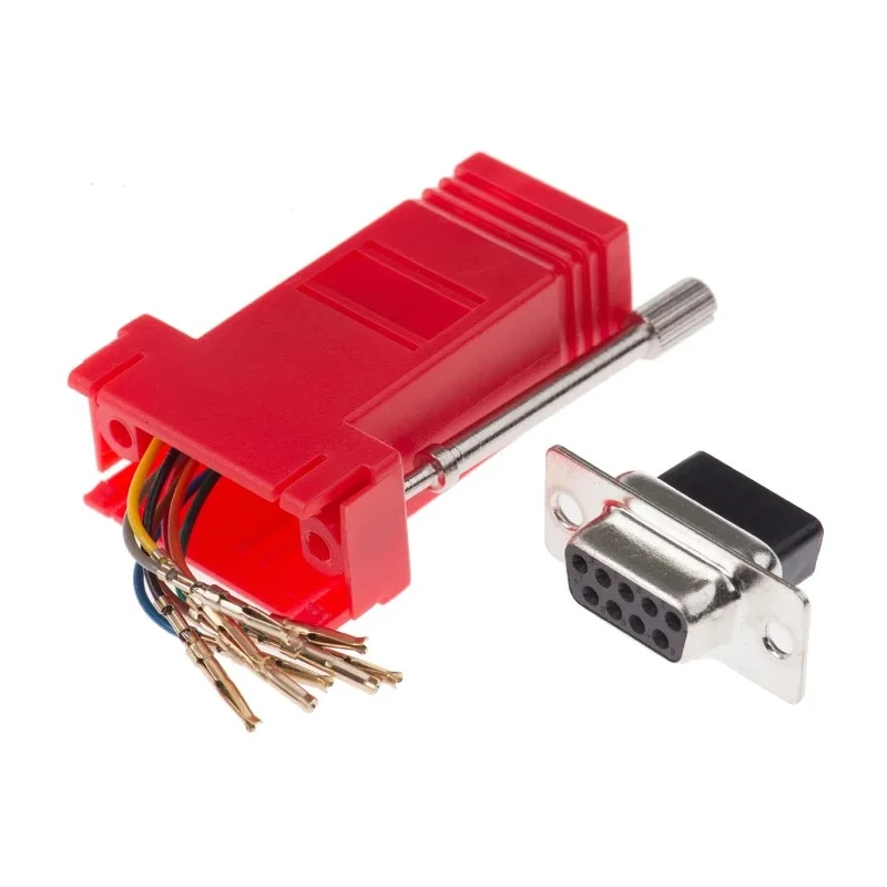 RS PRO D-Sub Adapter 9-Way Female to Female RJ45 Female Plug-in Orientation Straight 16mm 314-8111
