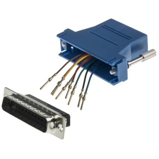 RS PRO D-Sub Adapter 25-Way D-Sub to Male Male RJ45 Female Female 314-8161