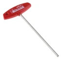 Wiha T Metric Hex Key, 4 mm Hex Size, Long Arm, Nickel Plated Chrome Vanadium Steel 22170