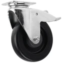 Tente Braked Swivel Castor 100 kg Load Capacity 125 mm Rubber Wheel 2477UYP125P50