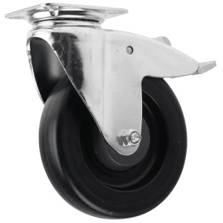 Tente Braked Swivel Castor 100 kg Load Capacity 125 mm Rubber Wheel 2477UYP125P50