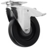 Tente Braked Swivel Castor 100 kg Load Capacity 125 mm Rubber Wheel 2477UYP125P50
