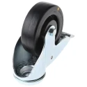 Tente Swivel Castor with 100 mm Rubber Wheel and 80 kg Load Capacity, Precision Ball Bearing, Steel Hub 2477UYP100P30CHC10X90