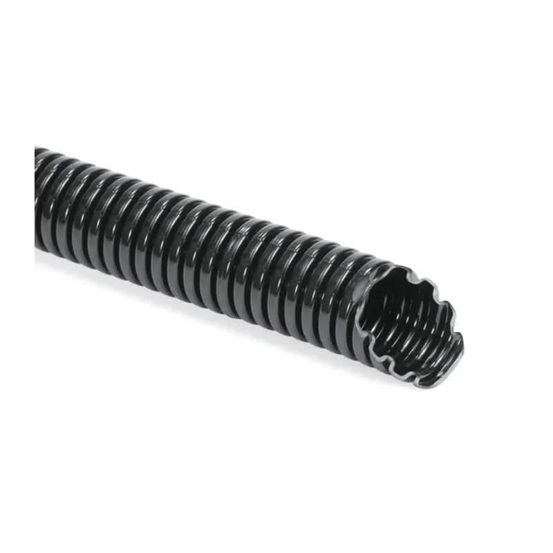 HellermannTyton Flexible Plastic Conduit 12 mm Nominal Diameter Uncoated Black 50m Length 169-22120 IWS12-PA6
