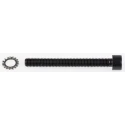 Tente Swivel Castor, 60 kg Load Capacity, 75 mm Rubber Wheel, Precision Ball Bearing, Polypropylene Hub 2470PJP075P30CHC10X90