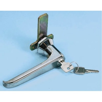 Euro-Locks a Lowe & Fletcher group Company Chrome Plated L-Handle Locking Handle 105mm B86-02-2 (405E)