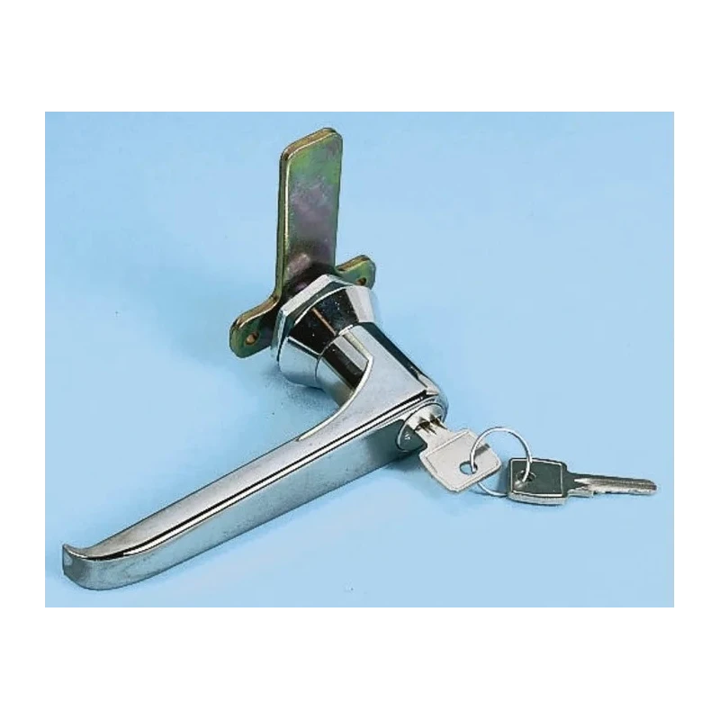 Euro-Locks a Lowe & Fletcher group Company Chrome Plated L-Handle Locking Handle 105mm B86-02-2 (405E)