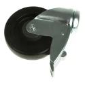 Tente Swivel Castor, 100 kg Load Capacity, 125 mm Rubber Wheel, Steel Hub, Precision Ball Bearing 2477UYP125P30CHC10X90