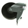 Tente Swivel Castor, 100 kg Load Capacity, 125 mm Rubber Wheel, Steel Hub, Precision Ball Bearing 2477UYP125P30CHC10X90