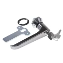 Euro-Locks a Lowe & Fletcher group Company Locking Handle L-Handle Chrome Plated 105mm B86-02-2 (455E)