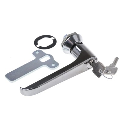 Euro-Locks a Lowe & Fletcher group Company Locking Handle L-Handle Chrome Plated 105mm B86-02-2 (455E)