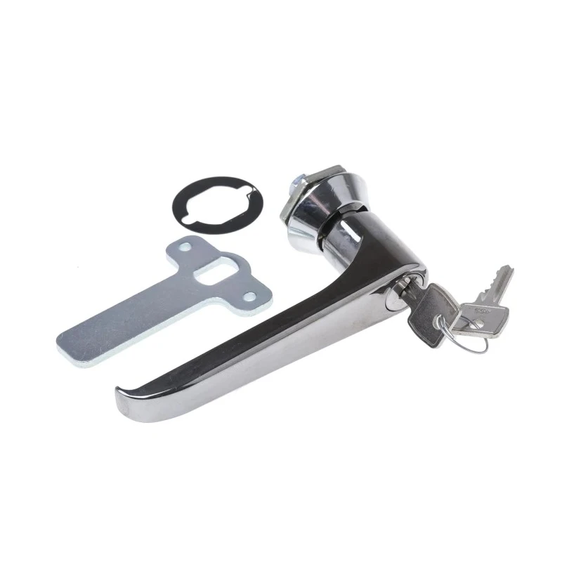 Euro-Locks a Lowe & Fletcher group Company Locking Handle L-Handle Chrome Plated 105mm B86-02-2 (455E)