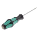 Wera Standard Screwdriver 4 mm Slotted Tip, 0.8 mm Tip Thickness, 100 mm Blade Length, 198 mm Overall Length 05110004001