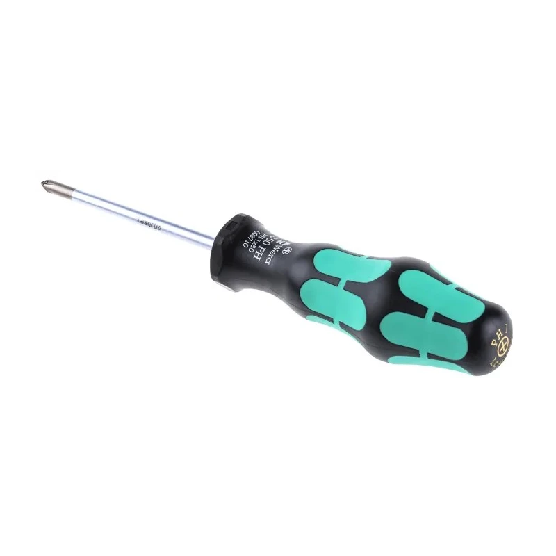 Wera Standard Philips Screwdriver with PH1 Tip, 80 mm Blade Length, Ergonomic Grip 05008710001