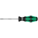 Wera Pozidriv Screwdriver with PZ2 Tip, 100 mm Blade Length, 205 mm Overall Length, Alloy Steel Blade 05009315001