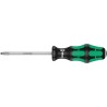 Wera Pozidriv Screwdriver with PZ2 Tip, 100 mm Blade Length, 205 mm Overall Length, Alloy Steel Blade 05009315001