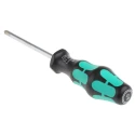 Wera Pozidriv Screwdriver with PZ2 Tip, 100 mm Blade Length, 205 mm Overall Length, Alloy Steel Blade 05009315001
