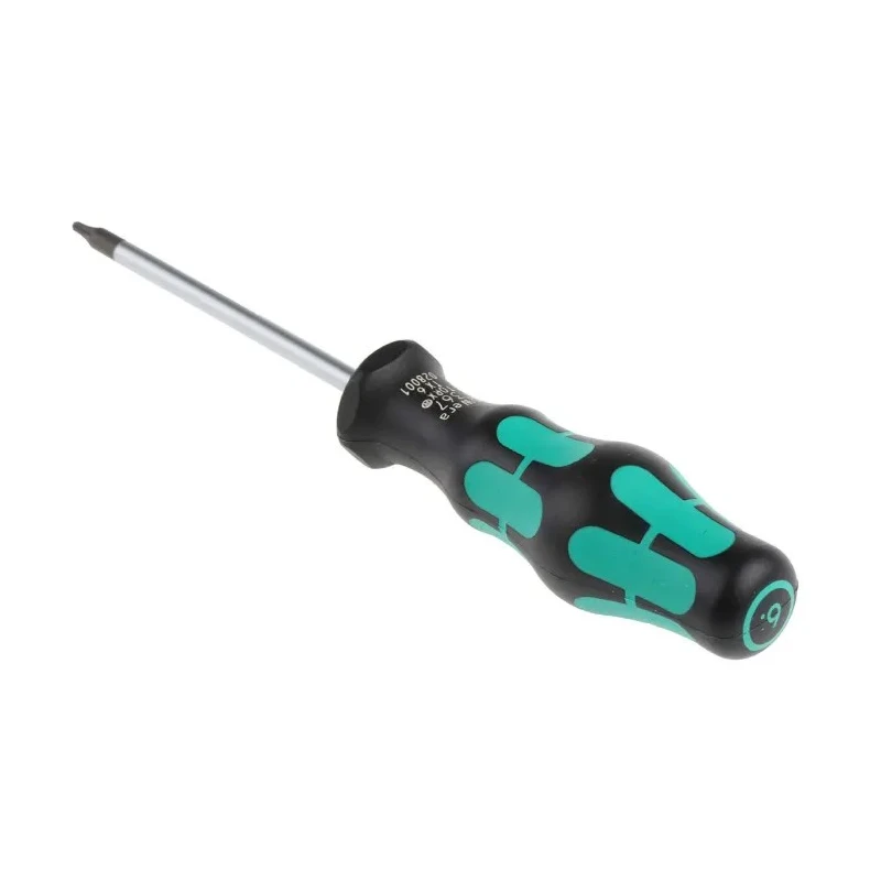 Wera Standard Torx & Torx Plus Screwdriver, T6 Tip, 60mm Blade Length, Insulated Handle, Chrome Plated Blade 05028001001