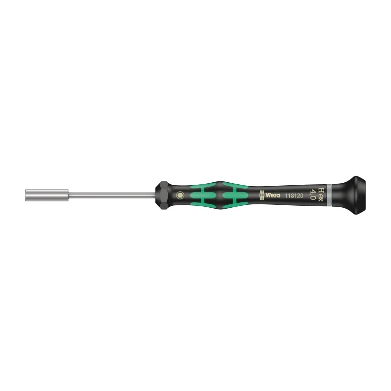 Wera Hexagon Nut Driver with 4 mm Tip, 60 mm Chrome Plated Blade, 157 mm Overall Length 05118120001