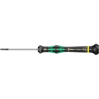 Wera Precision Screwdriver Insulated, Tri-lobe Grip, Silicon Chrome Vanadium Molybdenum Steel Blade, 60 mm Blade 05118006001
