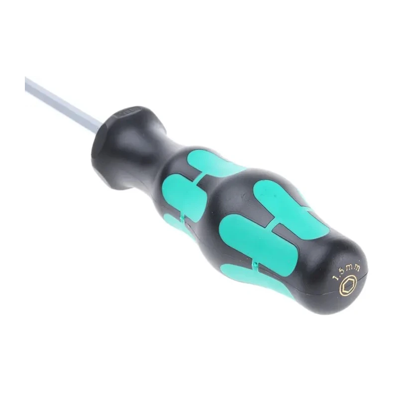 Wera Standard Hexagon Screwdriver 1.5 mm Tip, 60 mm Blade, 130 mm Overall 05022795001
