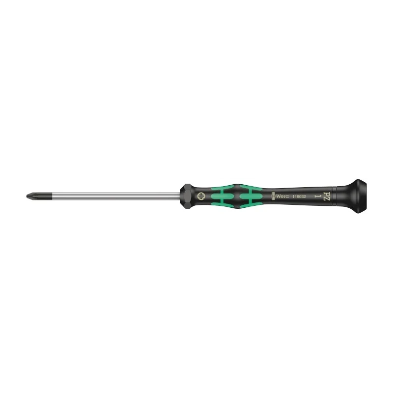 Wera Precision Screwdriver PZ1 Tip 80 mm Blade Insulated Ergonomic Bi-Material Handle VDE 1000V Approved 177mm 05118032001