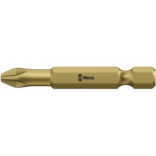 Wera Screwdriver Bit PH3 Size, 50 mm Overall Length, Plastic and Stainless Steel Construction 05059865001