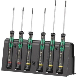 Wera Phillips and Slotted Precision Screwdriver Set, Colour-Coded Handles, 6-Piece 05118150001