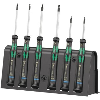Wera Hexagon Precision Screwdriver Set, 6-Piece, Tip Sizes 0.9, 1.3, 1.5, 2, 2.5, 3 mm 05118156001