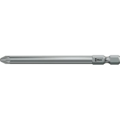 Wera Screwdriver Bit PZ2 Tip Hex Drive 89 mm Overall Length 05060035001