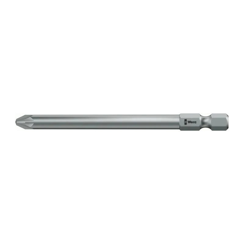 Wera Screwdriver Bit PZ2 Tip Hex Drive 89 mm Overall Length 05060035001