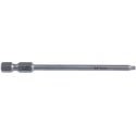 Wera Screwdriver Bit, 1/4 in Hex Drive, T10 Size, 89mm Overall Length, 1-Piece 05060186001