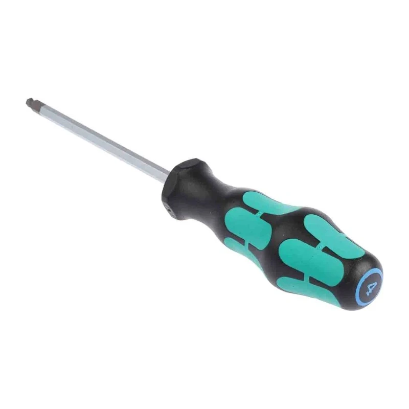Wera Hexagon Screwdriver 4 mm Tip 100 mm Blade Chrome Plated Kraftform Plus Handle 05022810001