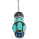 Wera Hexagon Screwdriver 4 mm Tip 100 mm Blade Chrome Plated Kraftform Plus Handle 05022810001