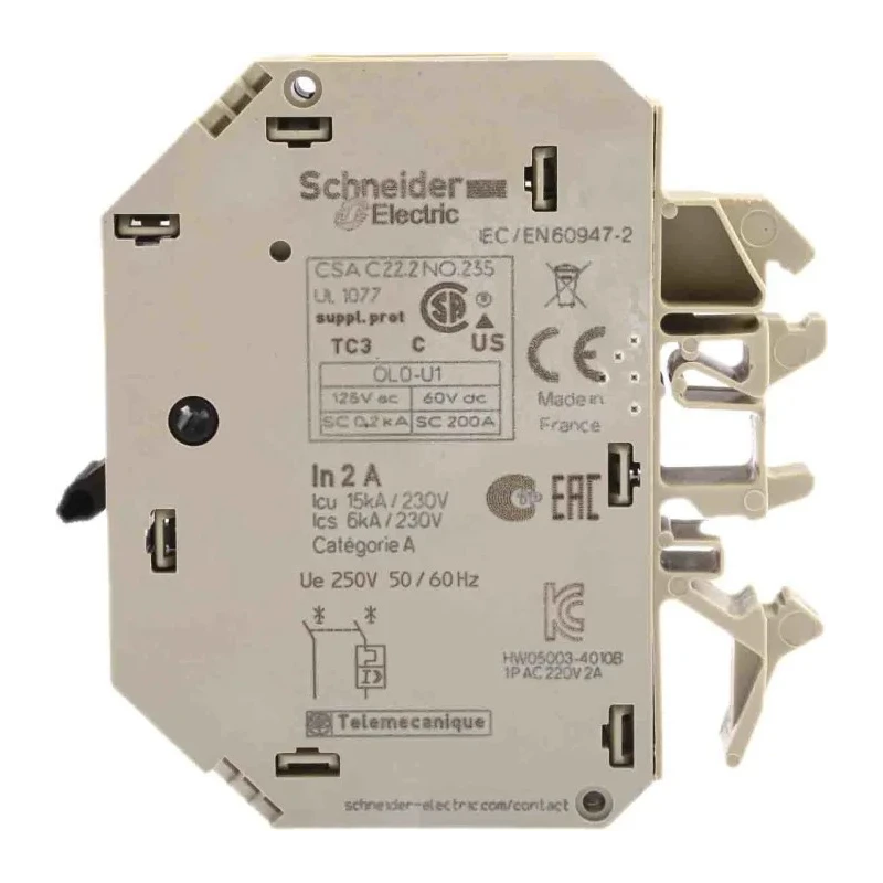 Schneider Electric Thermal Magnetic Circuit Breaker 1-Pole, 2A Current Rating, DIN Rail Mount, 15kA Breaking Capacity GB2CD07