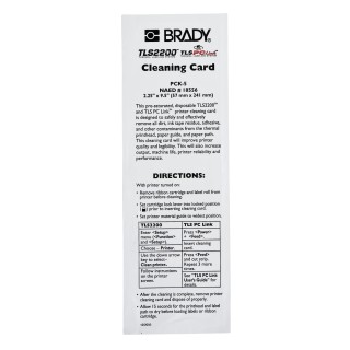 Brady Printer Cleaning Kit for Use with BMP61, BMP71, M611, TLS 2200, TLS-PC LINK Printers PCK-5
