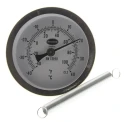 Brannan Temperature Gauge Dial Thermometer Steel Case 63mm Dial Size ±4°C Accuracy 40°C Max Measurement 33/403/0