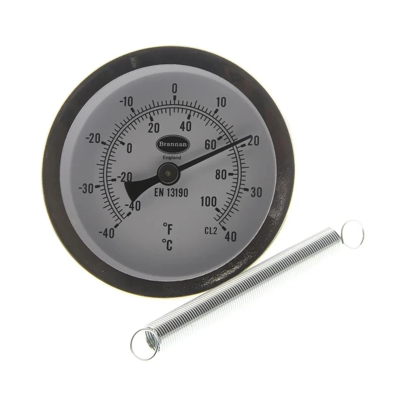 Brannan Temperature Gauge Dial Thermometer Steel Case 63mm Dial Size ±4°C Accuracy 40°C Max Measurement 33/403/0