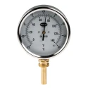 RS PRO Dial Thermometer with 100mm Dial, Steel Case, Threaded Connection, ±Class 2 Accuracy, 60°C Max Temperature 324-8384
