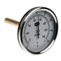 RS PRO Steel Case Temperature Gauge Dial Thermometer 100mm Dial, Class 2 Accuracy, 60°C Maximum Measurement 324-8873