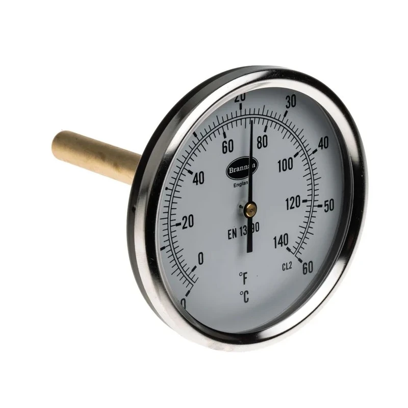 RS PRO Steel Case Temperature Gauge Dial Thermometer 100mm Dial, Class 2 Accuracy, 60°C Maximum Measurement 324-8873