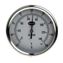 RS PRO Steel Case Temperature Gauge Dial Thermometer 100mm Dial, Class 2 Accuracy, 60°C Maximum Measurement 324-8873