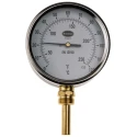 RS PRO Dial Thermometer Steel Case Dual Scale 0°C to 120°C accuracy Class 2 100mm Dial Size 324-8413