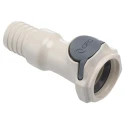 Colder Products Hose Connector 19.05 mm ID Threaded Male Polysulfone Body Grey Color 8.6 bar HFCD171235