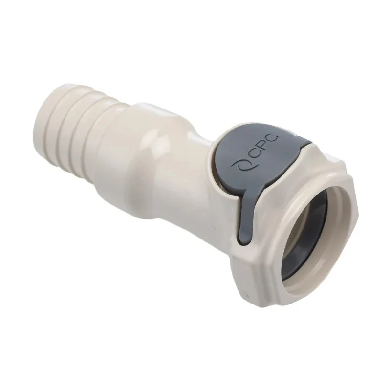 Colder Products Hose Connector 19.05 mm ID Threaded Male Polysulfone Body Grey Color 8.6 bar HFCD171235