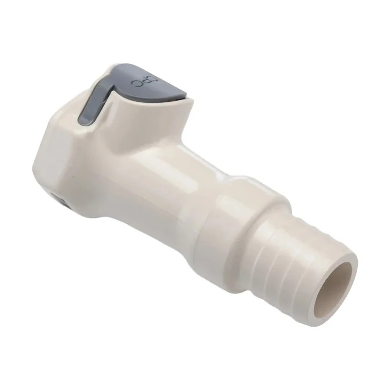 Colder Products Hose Connector 19.05 mm ID Threaded Male Polysulfone Body Grey Color 8.6 bar HFCD171235