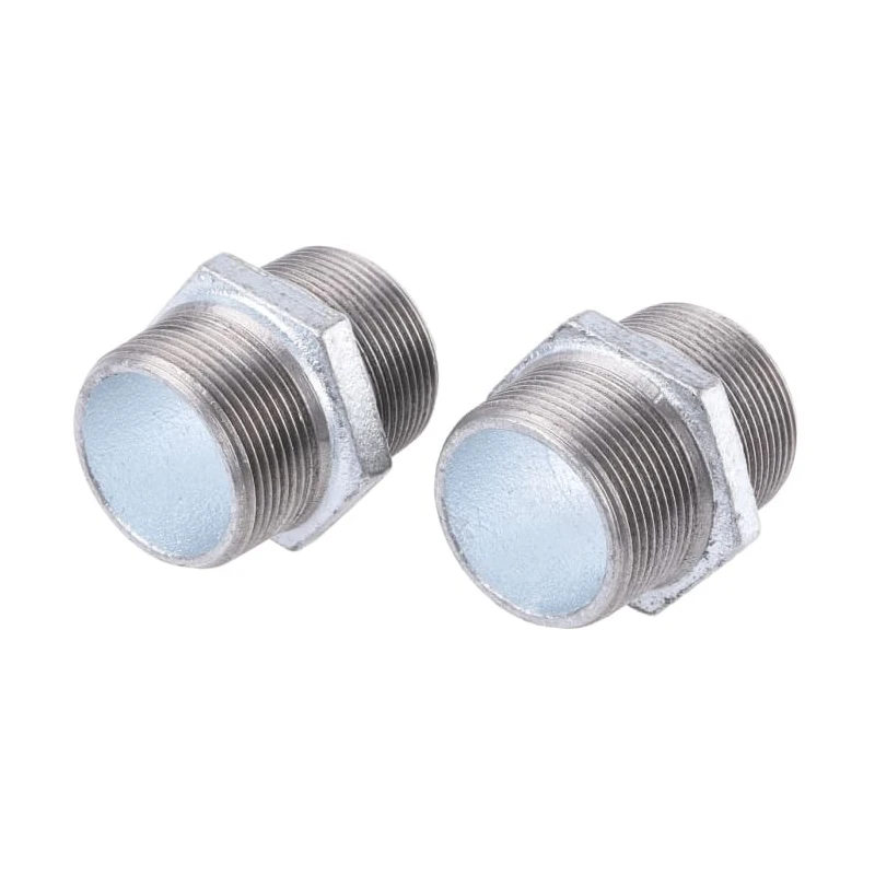 Georg Fischer Galvanised Malleable Iron Fitting Nipple Male BSPT 1-1/2 in to Male British Standard 770280208