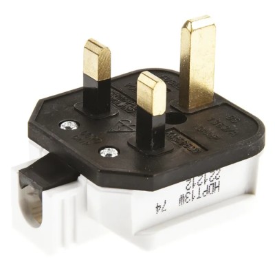 Masterplug 13A 250V UK Mains Plug White Thermoplastic Cable Screw Termination HDPT13W-01